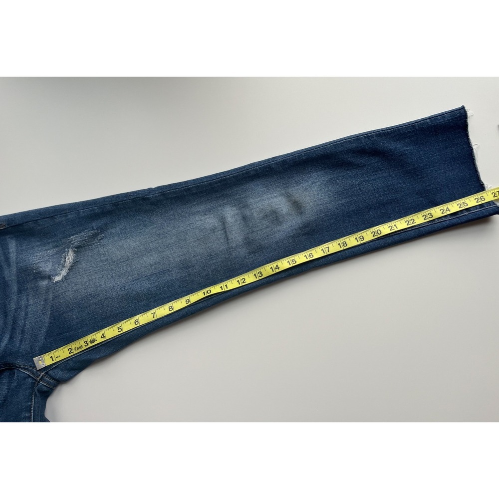 Judy Blue Straight Fit Distressed Denim Jeans Womens 28 Dark Wash Straight Leg - Picture 12 of 14